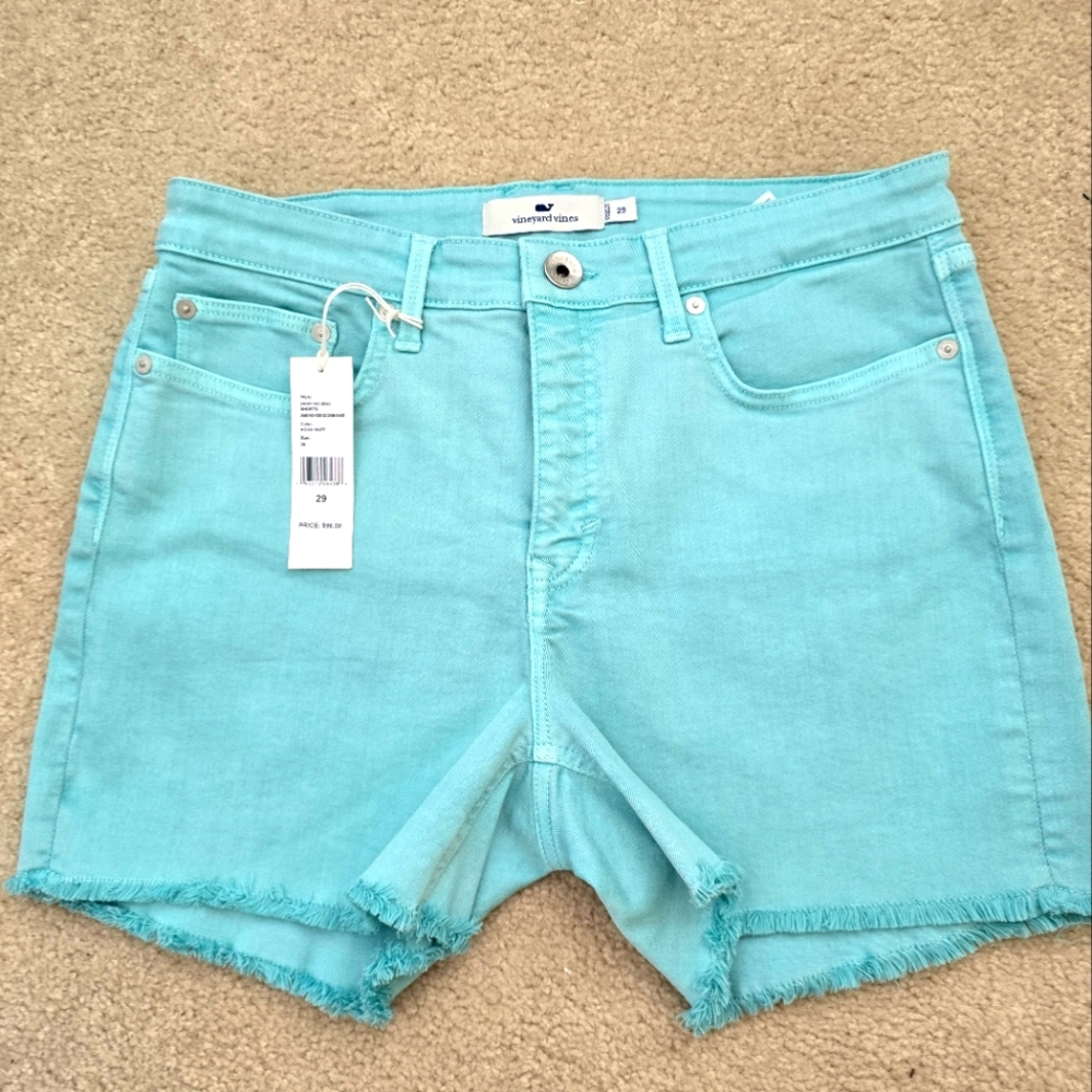 Vinyard Vines Teal Blue Denim Shorts